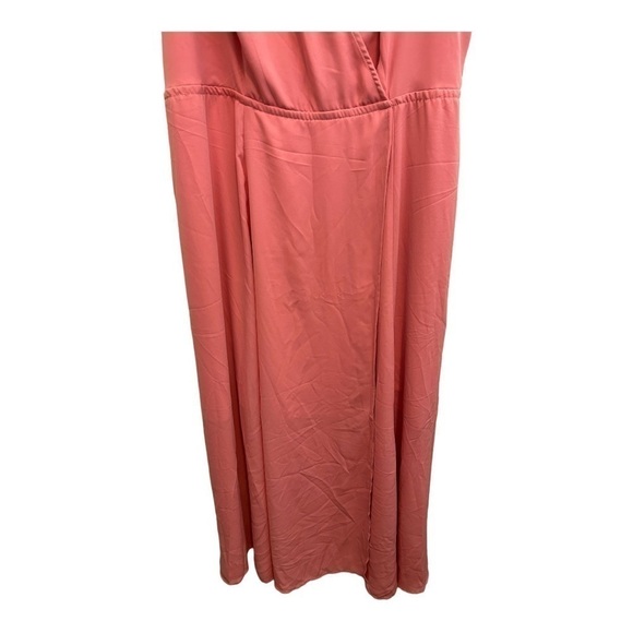 LOVE by Design FLUTTER SLEEVE WRAP MAXI DRESS IN PINK - Picture 6 of 14
